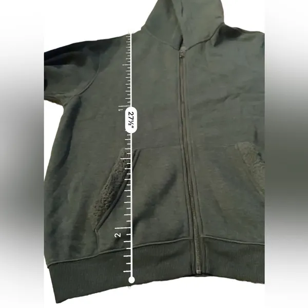 Aerie‎ Green Long Sleeve Full Zip Fleece Inside Hooded Jacket Sz M NEW - Image 8