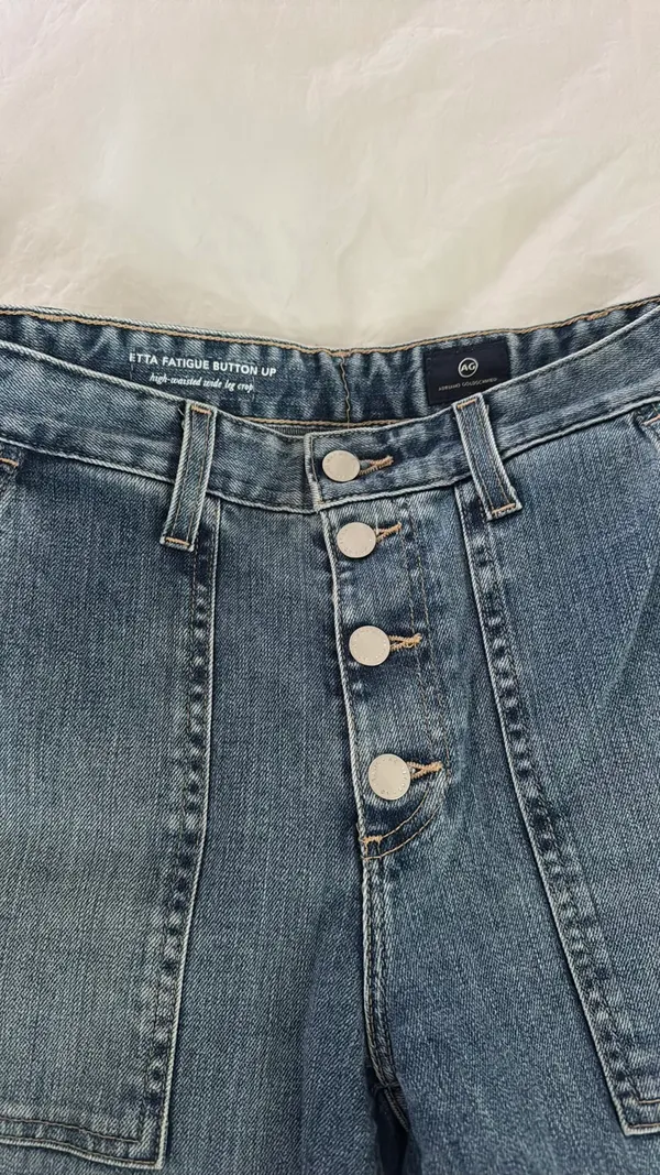AG Adriano Goldschmied jeans wide leg crop size 25 - Image 4
