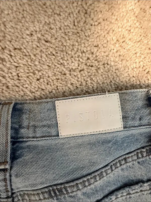 pistola Vintage Light Blue High-Rise Straight Jeans - Image 5