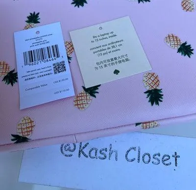 Kate Spade Staci Pineapple Printed Universal 15" Laptop Case Sleeve - Pink Multi - Image 5