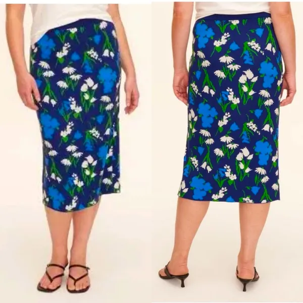 Kate Spade New York x Target Women's Mixed Floral Sweater Midi Skirt Size XL NEW - Image 2