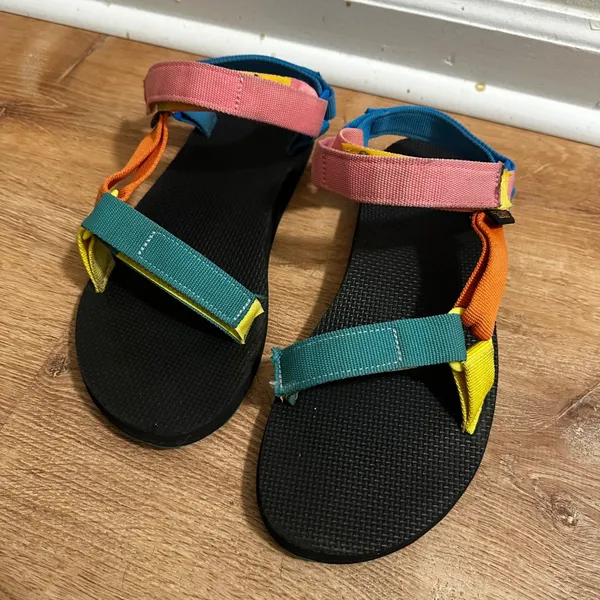 Teva | Women's Original Universal Bright Multi-Color Retro Sandals, Size 10 - Image 2