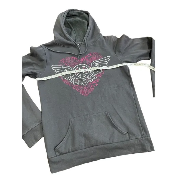 Hybrid Tees “Peace Please” Gray Hoodie Sweatshirt hoodie‎ - Image 8