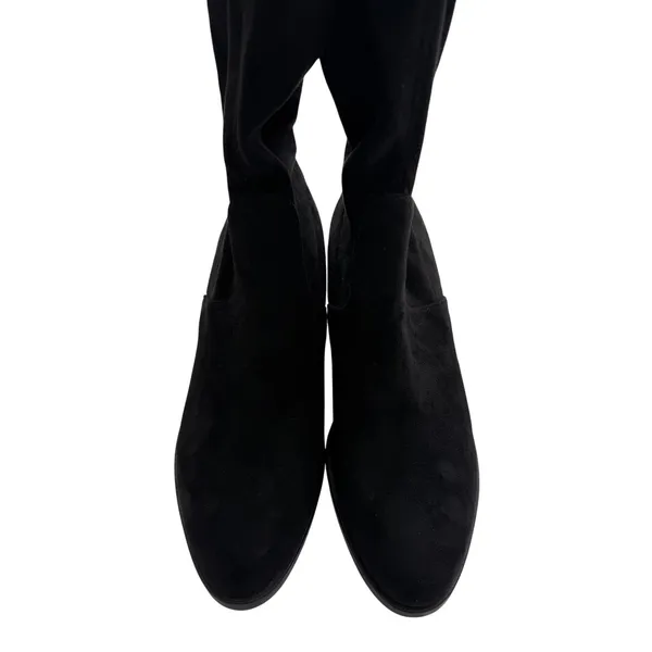 Steve Madden Georgette Black Over The Knee Stretch Boots Block Heel Size 6M - Image 4