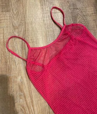 Mesh Sheer Dress Pink - Image 2