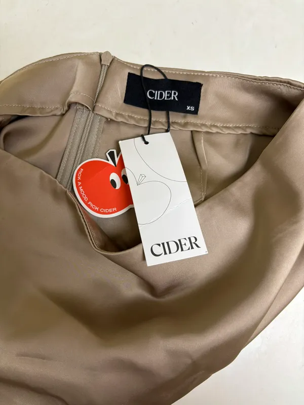 Satin Skirt Tan Size XS - Image 3