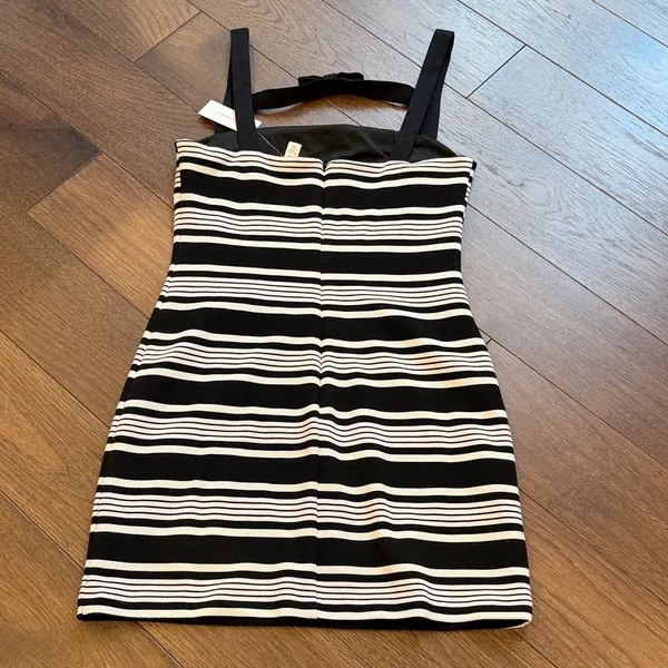 Hutch Black and White Striped Bodycon Mini Dress Small NWT C11-115 - Image 8