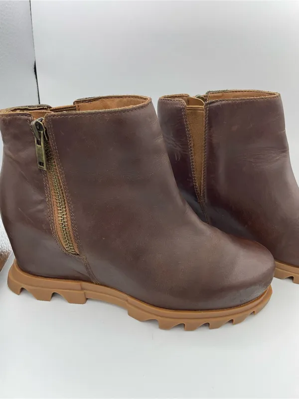Sorel Joan of Arctic wedge III brown waterproof full-grain leather boots 7.5 - Image 6