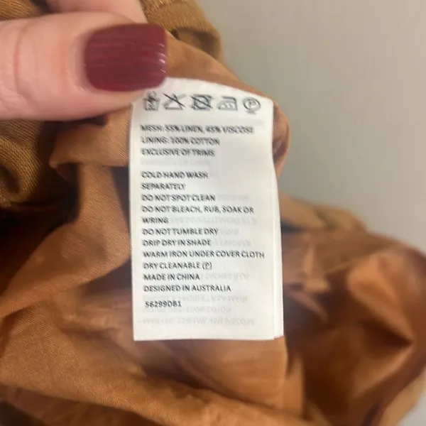 ✨Bardot Goddess Halter Linen Tan Sz 2 Dress✨ - Image 6