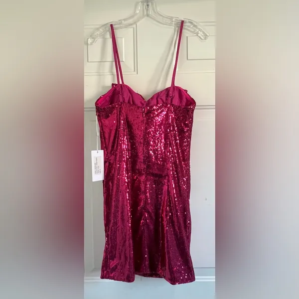 Torn by RONNY KOBO Lindsay Sequin Bow Mini Dress, Color Tulip Pink, Size M, NWT - Image 7