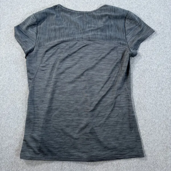 Athleta Women's Medium Gray Heather Short Sleeve Scoop Neck Activewear Top - Image 9