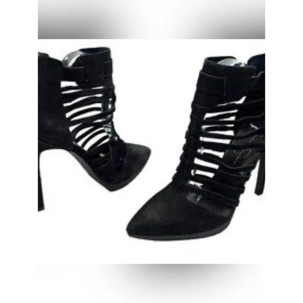 Jessica Simpson Berdet Black Pointed Toe Stiletto Heels Boots 9.5M 40 GUC - Image 3
