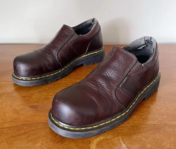 Dr Martens • Resistor ST slip on loafer chunky platform industrial brown leather - Image 3