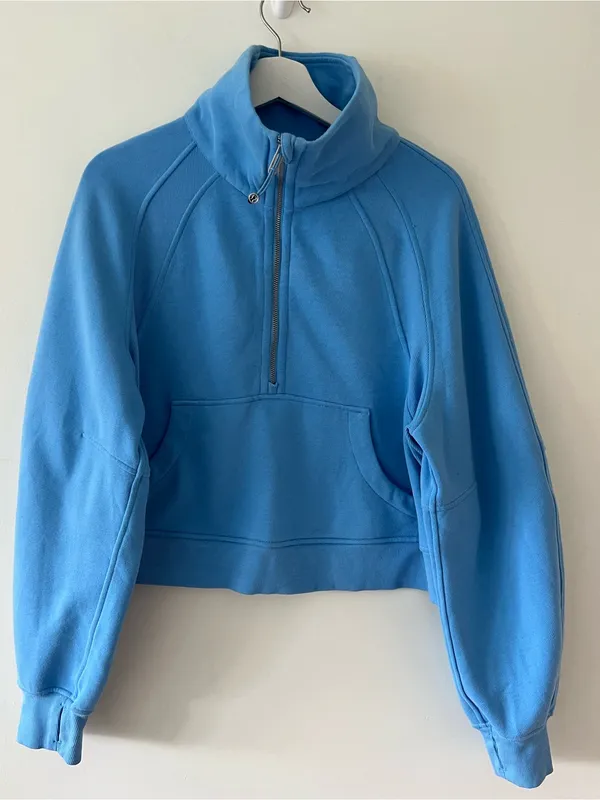 Lululemon Scuba Oversized Funnel Neck Half Zip Blue Size M/L - Image 5