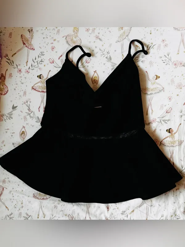 Lulus Keen Interest Black Mesh Peplum Top Size Medium M - Image 10