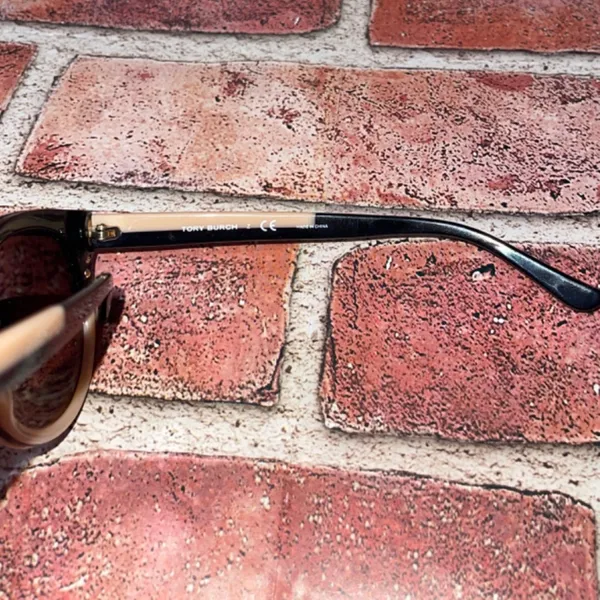 Tory Burch Pre-Owned Panama TY7062 1236/13 Black Sunglasses Gradient Chic Preppy - Image 7