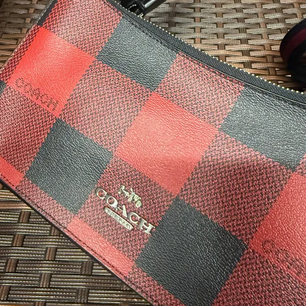 Coach Jes Baguette With Buffalo Plaid Print C6818 - Image 5