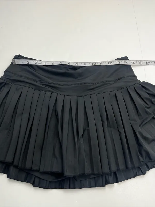 Goldhinge Black Pleated Tennis Skirt Skort Athletic Athleisure Womens Large - Image 6
