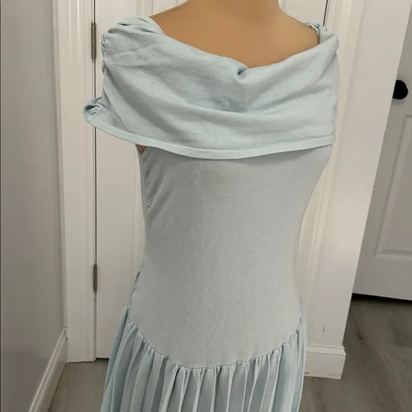 Vici The Real Moment Off The Shoulder Maxi Dress Light Blue - Image 5