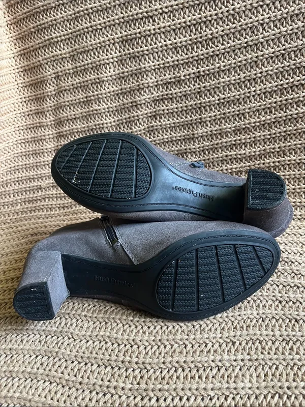 Hush Puppies Gray Suede Ankle Booties - Image 7