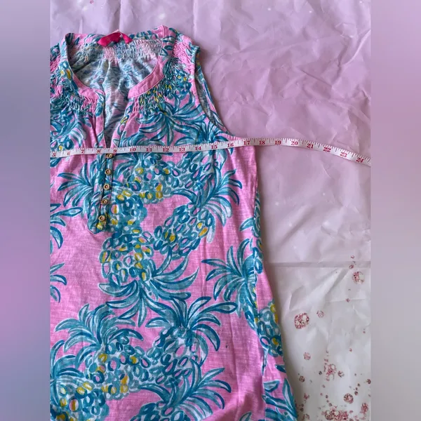 Lilly Pulitzer Pink and Blue Patterned Top - Image 7