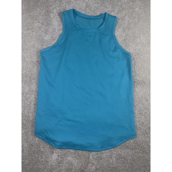 Lululemon High-Neck Running and Training Tank Top Turquoise Tide 4 - Image 2