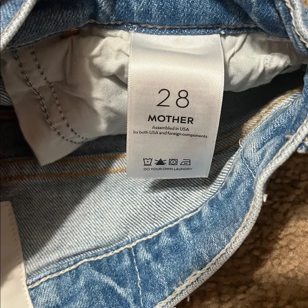 Mother Superior Tomcat Distressed High Rise Jeans The‎ Confession Light Blue 28 - Image 14