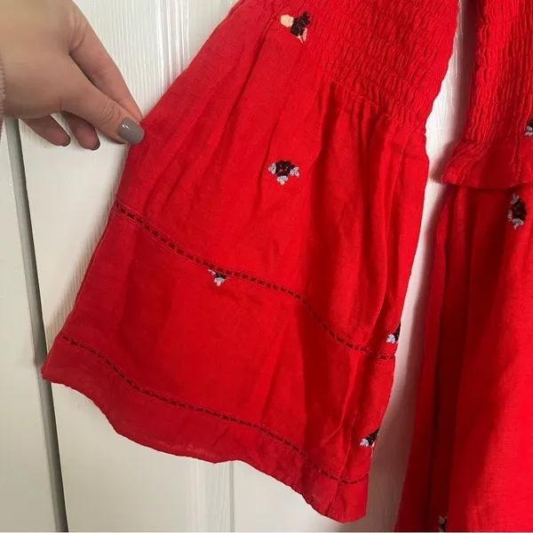 Free People Counting Daisies Embroidered Mini Dress Size S - Image 5