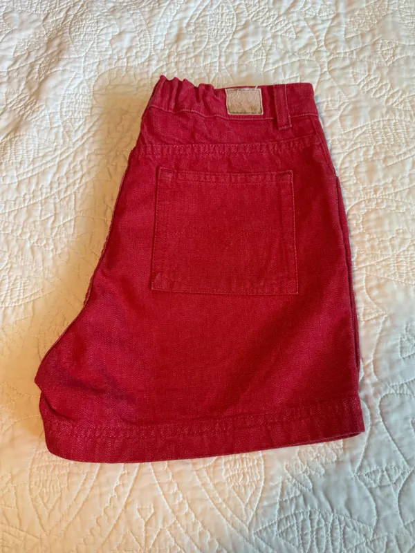 Levi's Red High-Rise Denim Shorts - Image 2