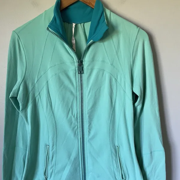 Lululemon Define Jacket Full-Zip Athletic Performance Teal Blue Women's Size 10 - Image 3