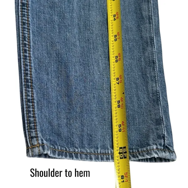 Driftwood‎ Blue Denim Jumpsuit 100% Cotton One-Piece Coveralls Garden Comfort M - Image 12