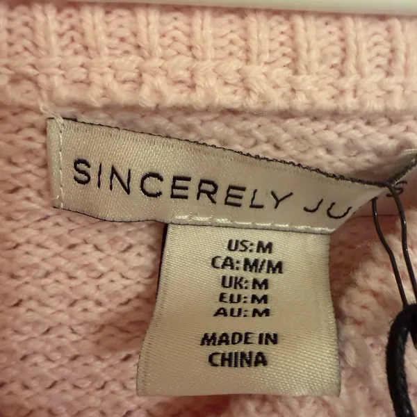 Sincerely Jules Soft Pink Knit Sweater NWT - Image 7
