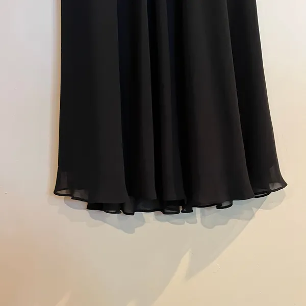 Vintage SL Fashions Dress Y2K Halter V Neck Babydoll Satin Chiffon‎ 8 - Image 5