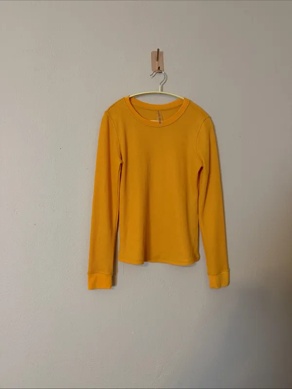 Outdoor Voices Fast Track Waffle Knit‎ Long Sleeve Activewear Top Size Medium - Image 2
