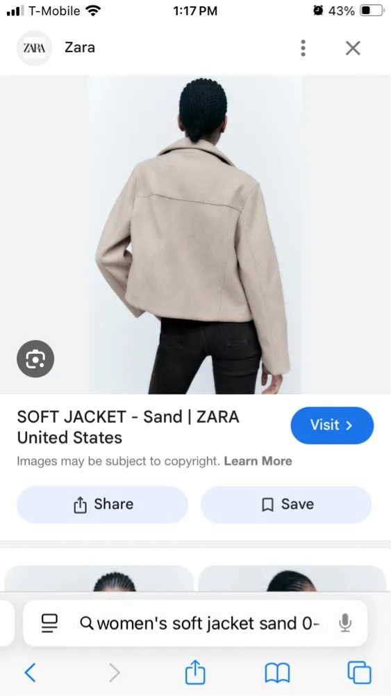 Zara Soft Jacket | Sand | XS - Image 2