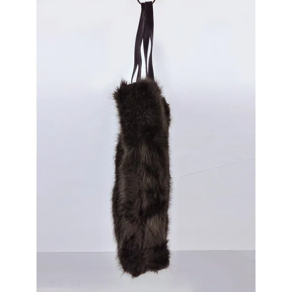 Urban Outfitters Brown Faux Fur Tote Bag Y2K Shoulder Purse Large Fuzzy Grunge - Image 2