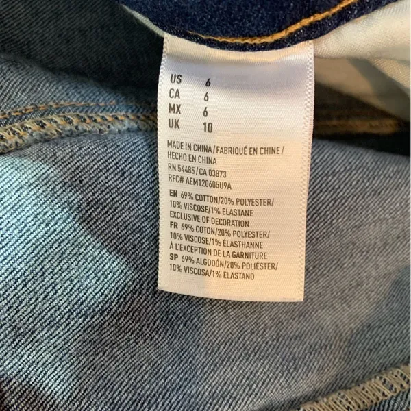 American Eagle denim, button down, mini skirt size 6 - Image 7