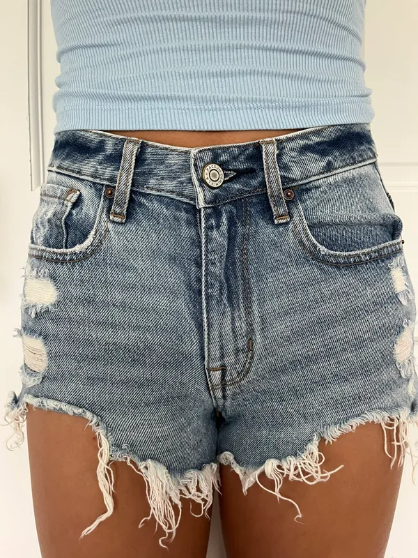 PacSun High Rise Festival Jean Shorts - Image 4