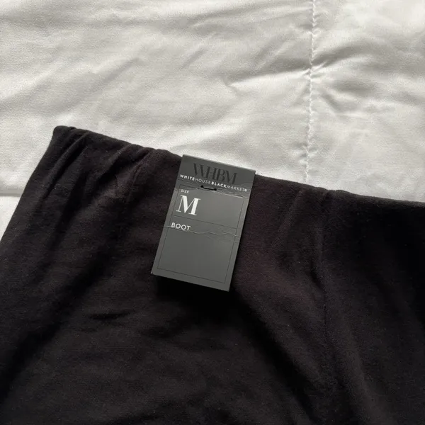 NWT‎ WHBM Passporter Boot Pants Black Womens Medium Stretch Quiet Luxury City - Image 8