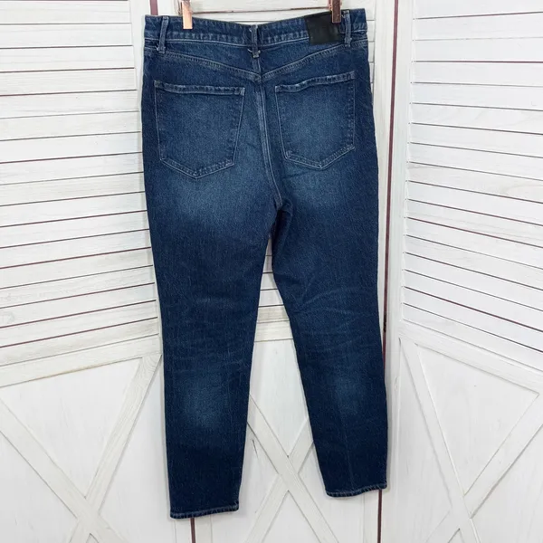 Express 90s High Rise Stretch Skinny Jeans‎ Dark Blue Size 10 Long - Image 4