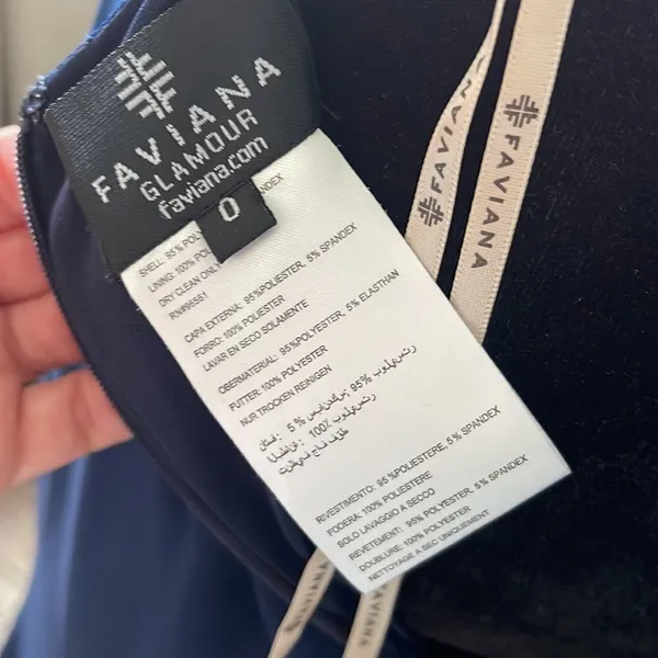 Faviana Formal/Prom Dress. Classic‎ & Elegant.Navy. Size 0 - Image 9