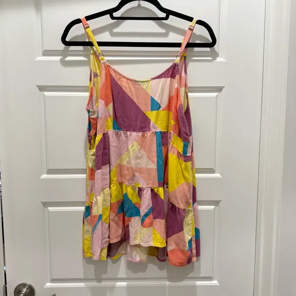 Torrid Challis Tiered Tie-Front Cami in Multi Geo 2X - Image 10