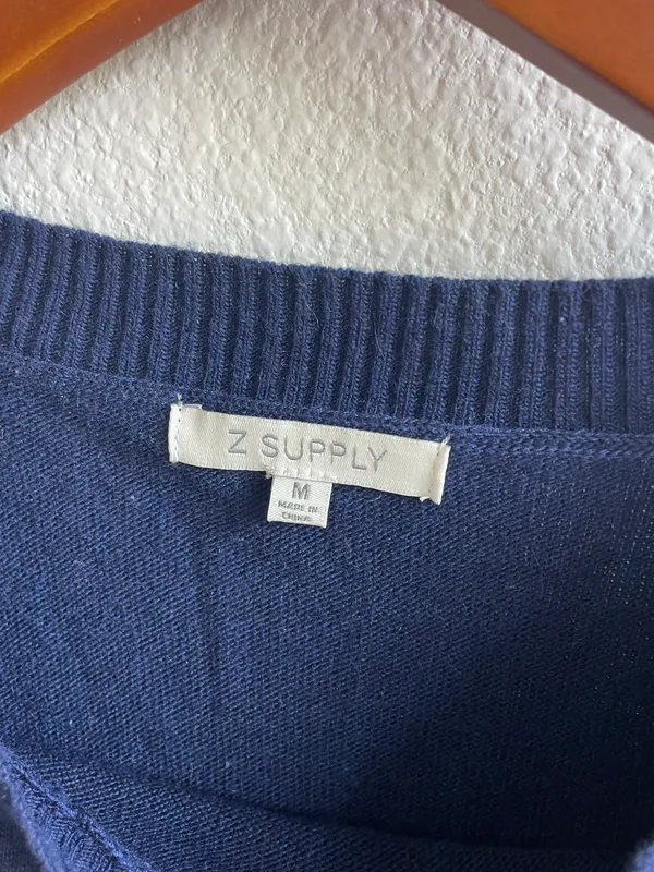 Z Supply Blue & White Striped Sweater - Image 6