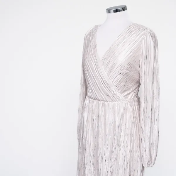 GUESS - Metallic Long-Sleeve Wrap‎ Maxi Dress - Image 13