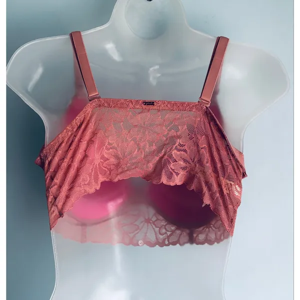 Victoria's Secret PINK Push Up Bralette Pink S-DD Lace NWOT - Image 3