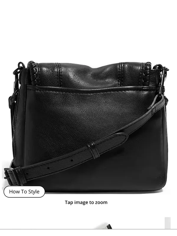 Aimee Kestenberg Mini All For Love Black Leather Crossbody Bag - Image 4