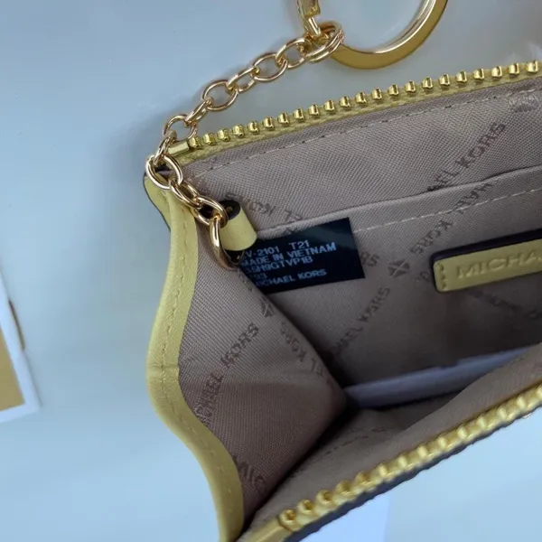 Michael Kors Buttercup Key Chain Wallet With ID Window - Image 6