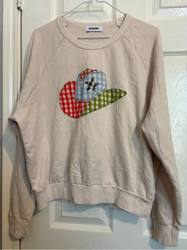 Daydreamer patch cowboy hat sweatshirt medium - Image 2