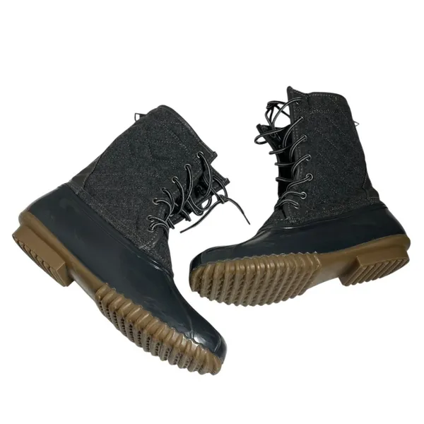 Madden‎ Girl Frolic Womens Lace-Up Ankle Winter Boots Size 10 Black/Brown - Image 3