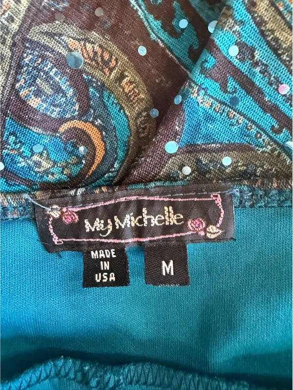 Fairy Boho Sparkly Paisley My Michelle Y2K Vintage Dress - Image 8